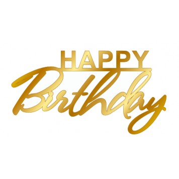 Топпер HB золотой акрил мт78