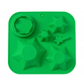 Форма для выпечки 6 ячеек "Новогодний набор" 20,5х22х3,5 см, цвет зелёный   10622115