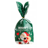 Пакет полиэтиленовый подарочный с ушками "Санта - Клаус", 13 х 23 см   9020894