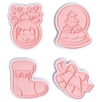 Формы для выпечки новогодние «Леденцы», 4 шт.