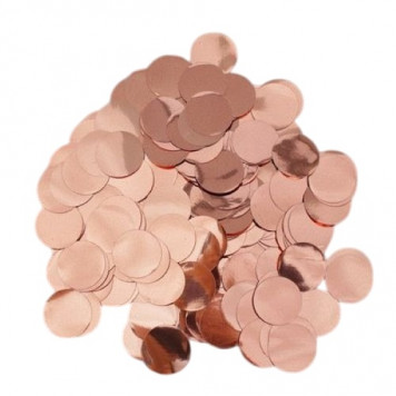 Наполнитель для шаров «Конфетти круг», 10 г, 1.5 см, фольга, цвет розовое золото
