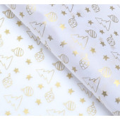 Бумага упаковочная тишью "Ёлочки",50 х 66 см 7896204