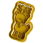 Форма для печенья (штамп, вырубка) "Рождественский олень", цвет золотой 9212804