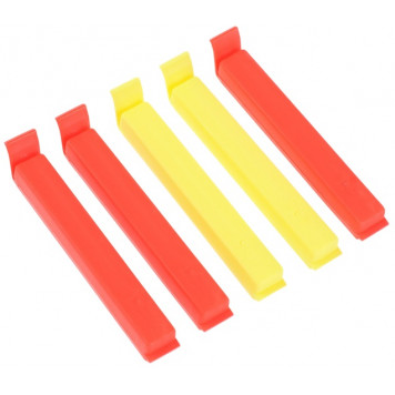 Набор зажимов для пакета 10,5 см 5 шт "Лед", цвет МИКС 3623113