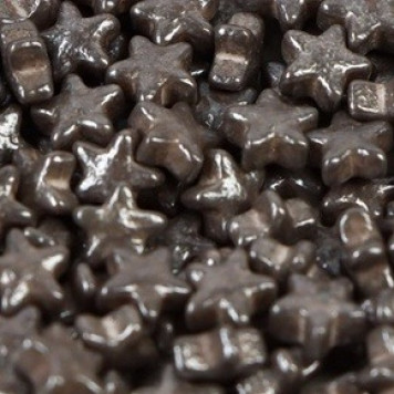 Кондитерская посыпка "Звезда малая" серая, 20 г