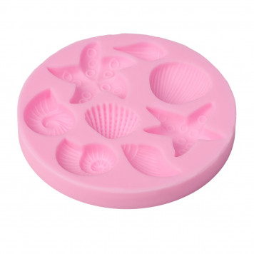 Молд для заливки шоколада Доляна «Морские звёзды», силикон, 8.7×1.1 см, розовый