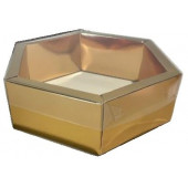 Коробка для зефира шестигранник 18*18*6 золото