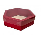 Коробка для зефира шестигранник 18*18*6 красная