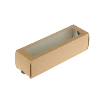 Коробка для макарон 18*5*5см крафт