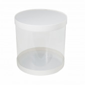 Тубус d=18см h=18см дно и крышка из белого картона