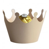 Манжетки для кексов Корона бежевая 25шт