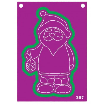 Трафарет и форма №207 Дед Мороз с фонариком