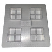Форма для шоколада Дубайская плитка мини 45*45*20, 4 ячейки