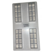 Форма для шоколада Дубайская плитка мини 2, 93*30*20мм, 4 ячейки