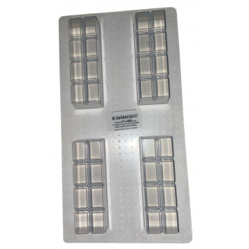 Форма для шоколада Дубайская плитка мини 2, 93*30*20мм, 4 ячейки