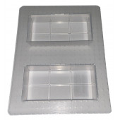 Форма для шоколада Дубайская плитка мини 95*45*20мм, 2 ячейки