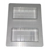 Форма для шоколада Дубайская плитка (12 квадратов), 95*45*20мм, 2 ячейки