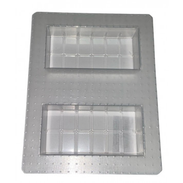 Форма для шоколада Дубайская плитка (12 квадратов), 95*45*20мм, 2 ячейки