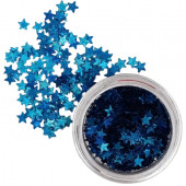 Глиттер фигурный звёзды синие  0,5 г
