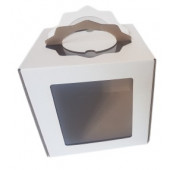 Коробка 20*20*23 с окнами и ручкой