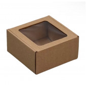 Коробка 18*18*7 с окном гофро