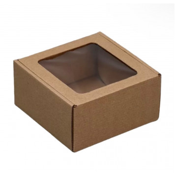 Коробка 18*18*7 с окном гофро