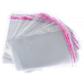 Пакетики 12*13см на липкой ленте, 100шт