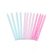 Свечи Бело-розовые 13см, 12шт