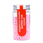 Посыпки Шарики розовые 4мм, 50г