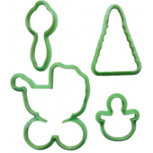 Набор вырубок Детский (пирамида, коляска, пустышка), 3шт