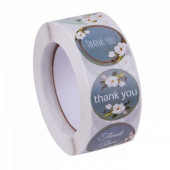 Этикетки Спасибо Нежный цветок 25мм, 500шт