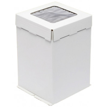 Коробка 36*36*40 гофро с окном