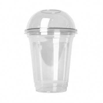 Стакан с крышкой прозрачный 400мл