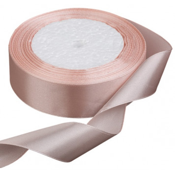 Лента атласная Нежная карамельная (41) 25мм, 25м (ШТРИХКОД ДОБАВЬ)