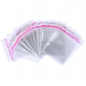 Пакетики 14*14см на липкой ленте, 100шт