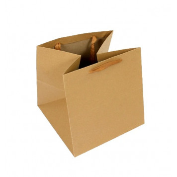 Пакет 30*30*30см PET с коричн/ручками