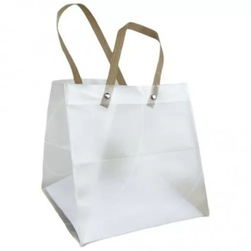 Пакет 18*18*18см PET с коричн/ручками