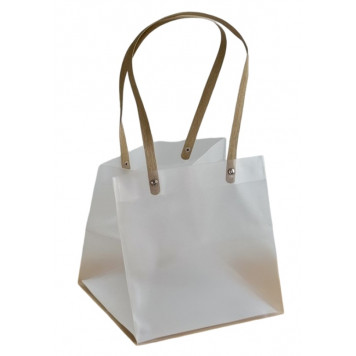 Пакет 20*20*20 PET с коричн/ручками