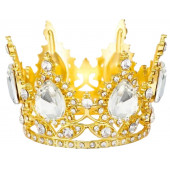 Корона со стразами 5см золото