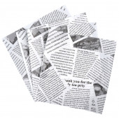 Бумага жиростойкая"Газета",чёрно-белая, в листах 18 х18 см   10781658