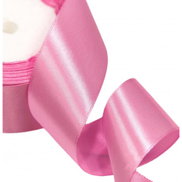 Лента атласная 3,8см 25ярд Светлый розово-лиловый