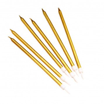 Свечи 13см 6шт Золотой