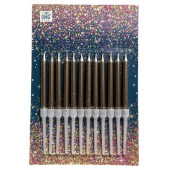 Свечи 6,5см 12шт Бронзовый