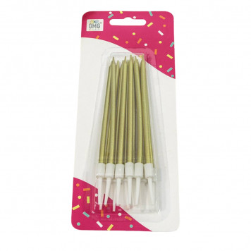 Свечи 10см 12шт Золотой