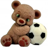 Силиконовая форма 1484 Мишка-футболист