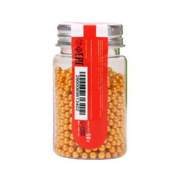 Кондитерская посыпка «Шарики №3», золотая, 50 г