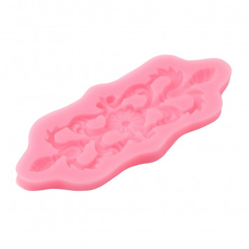 Молд для заливки Доляна «Лепнина», силикон, 13×5.5 см, розовый