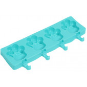 Форма для мороженого «Лапки», силикон, 26×14 см, 4 ячейки (8.5×8.5 см), МИКС