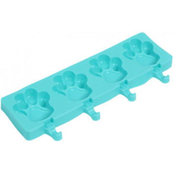 Форма для мороженого «Лапки», силикон, 26×14 см, 4 ячейки (8.5×8.5 см), МИКС