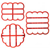 Набор форм для печенья Круг, квадрат, прямоугольник, 3шт